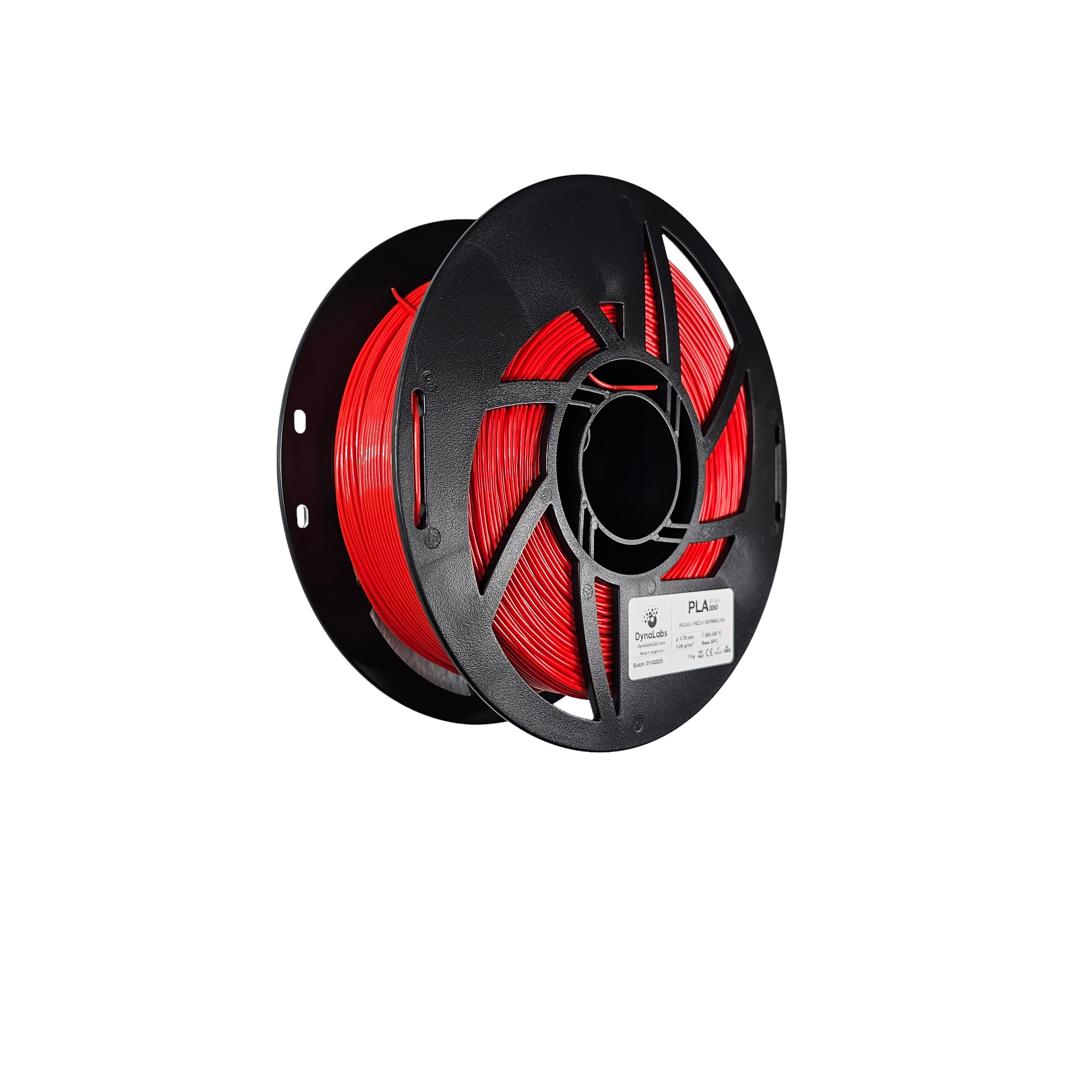 DYNALABS PLA 850 FILAMENT RED 1.75 MM X 1 KG / 2.2 LBS