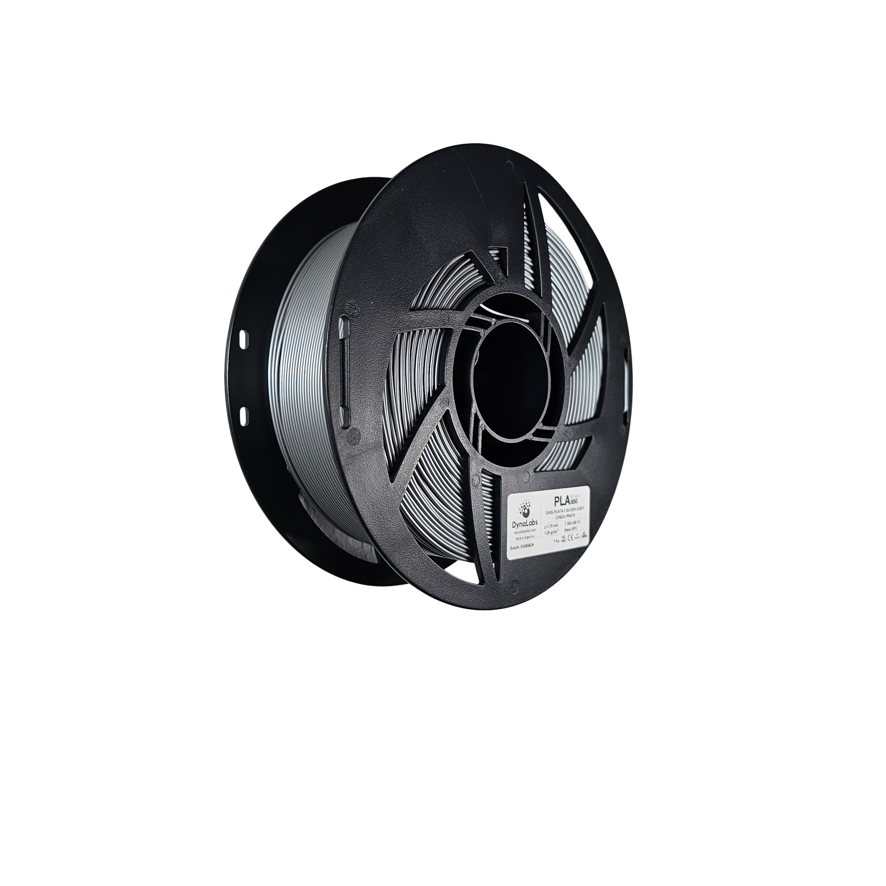DYNALABS PLA 850 FILAMENT SILVER GREY 1.75 MM X 1 KG / 2.2 LBS