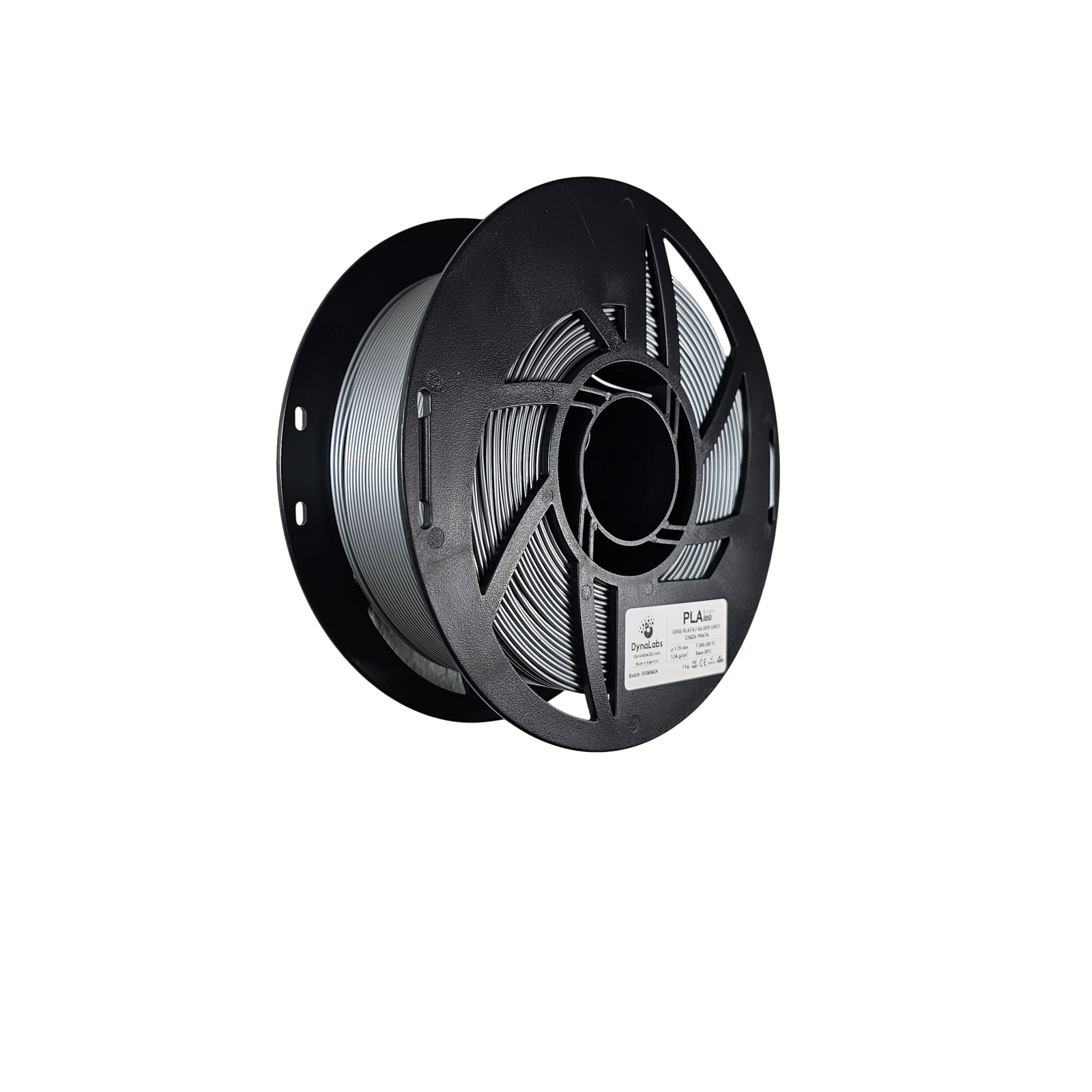 DYNALABS PLA 850 FILAMENT SILVER GREY 1.75 MM X 1 KG / 2.2 LBS