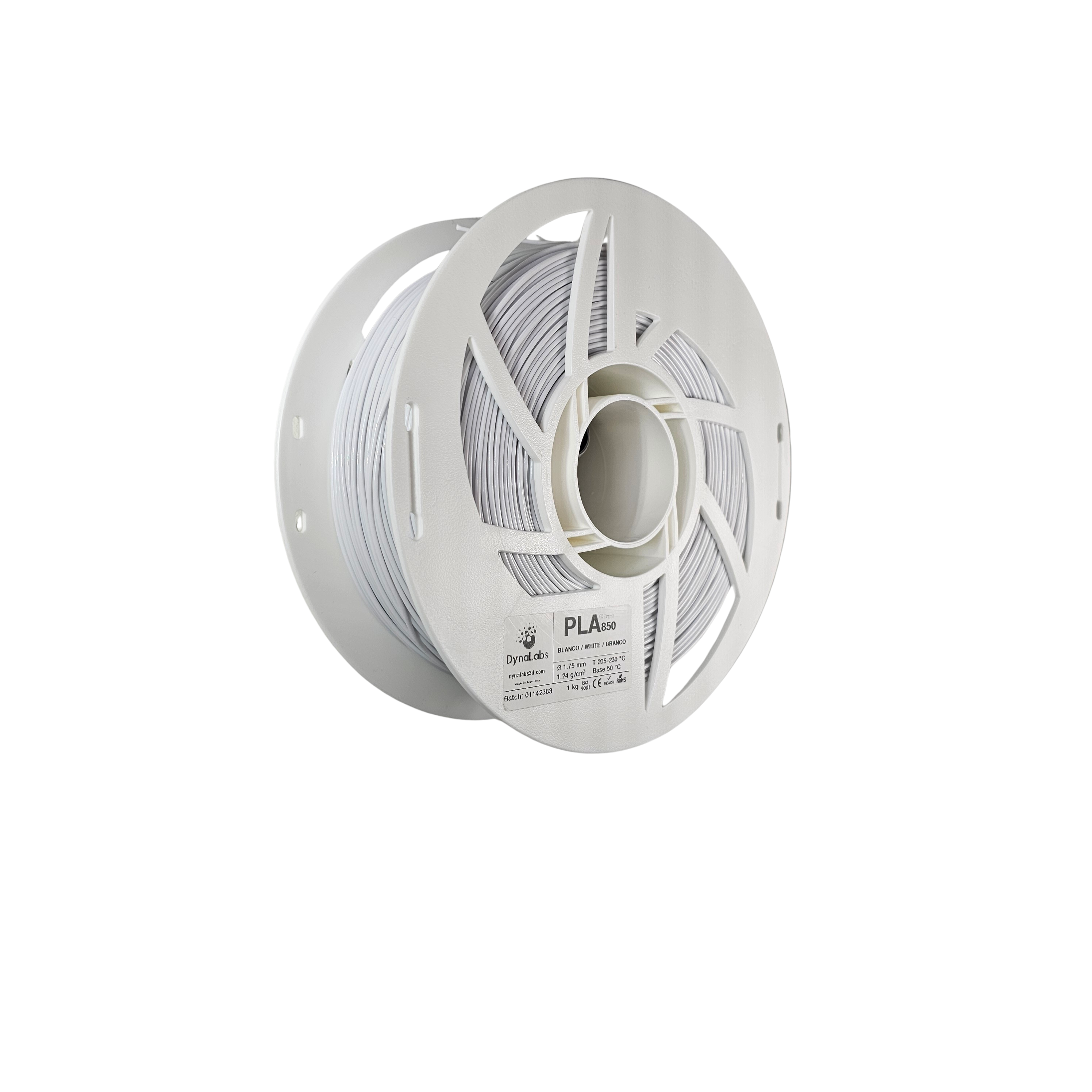 DYNALABS PLA 850 FILAMENT WHITE 1.75 MM X 1 KG / 2.2 LBS