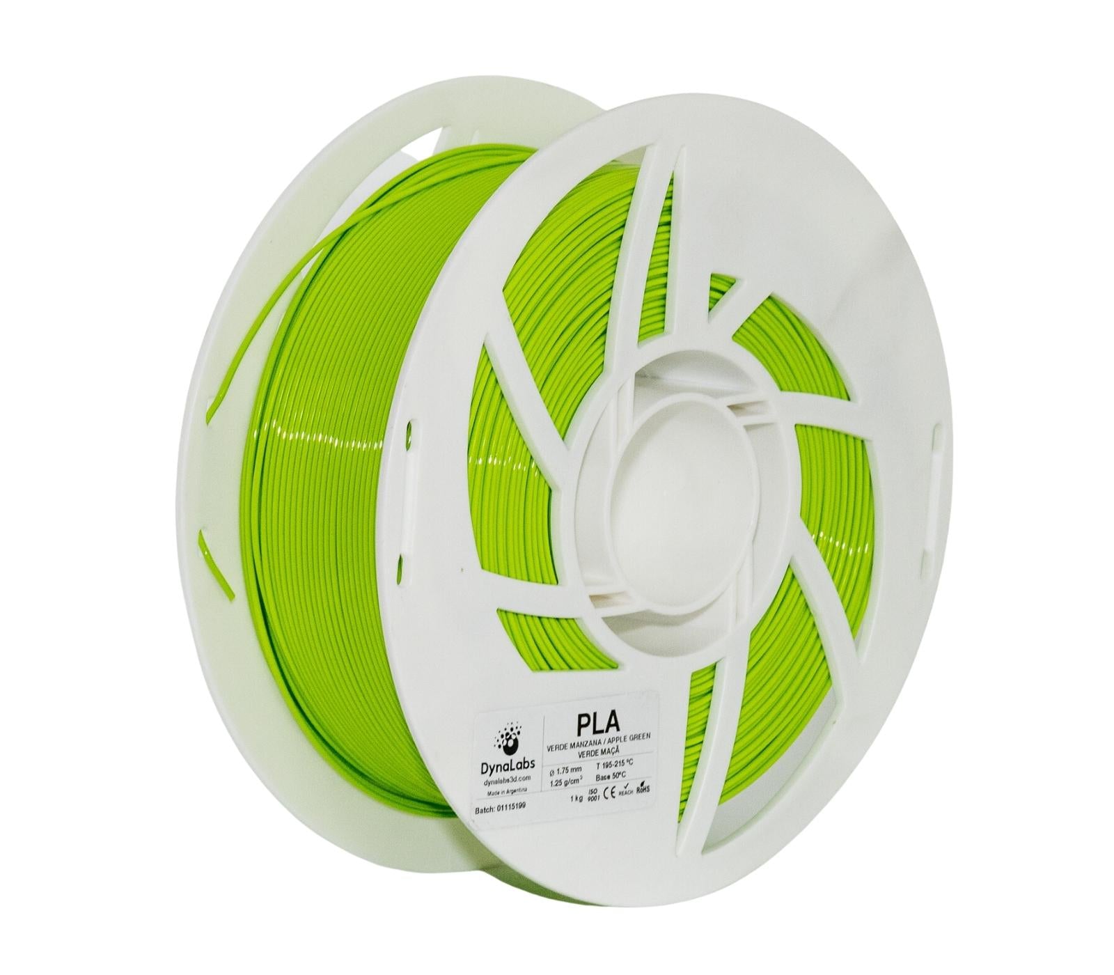 DYNALABS PLA BASIC FILAMENT APPLE GREEN 1.75 MM X 1 KG / 2.2 LBS