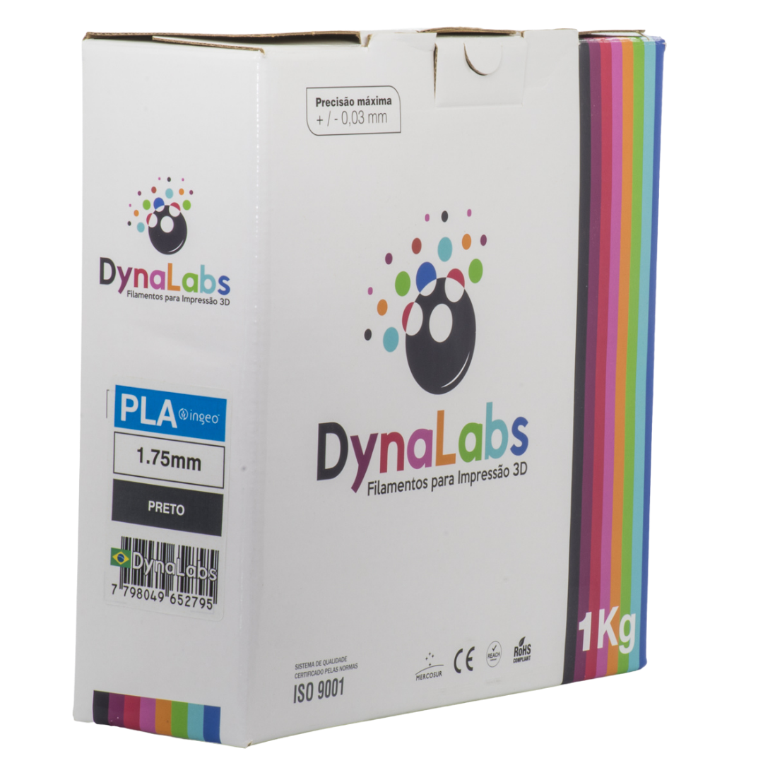 DYNALABS PLA BASIC FILAMENT BLACK 1.75 MM X 1 KG / 2.2 LBS