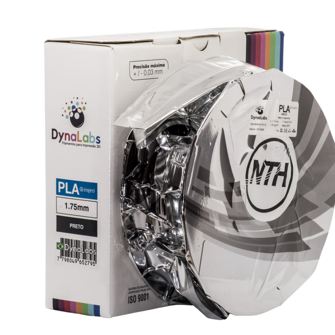 DYNALABS PLA BASIC FILAMENT BLACK 1.75 MM X 1 KG / 2.2 LBS