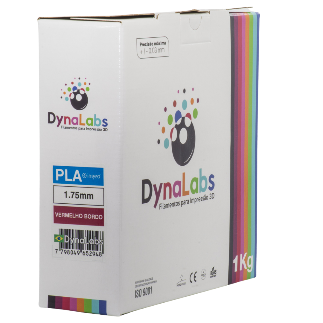 DYNALABS PLA BASIC FILAMENT BORDO 1.75 MM X 1 KG / 2.2 LBS