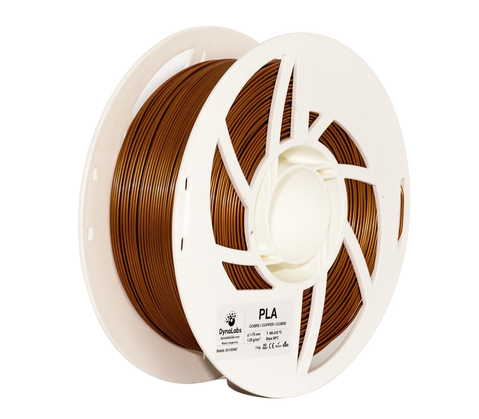 DYNALABS PLA BASIC FILAMENT COPPER 1.75 MM X 1 KG / 2.2 LBS