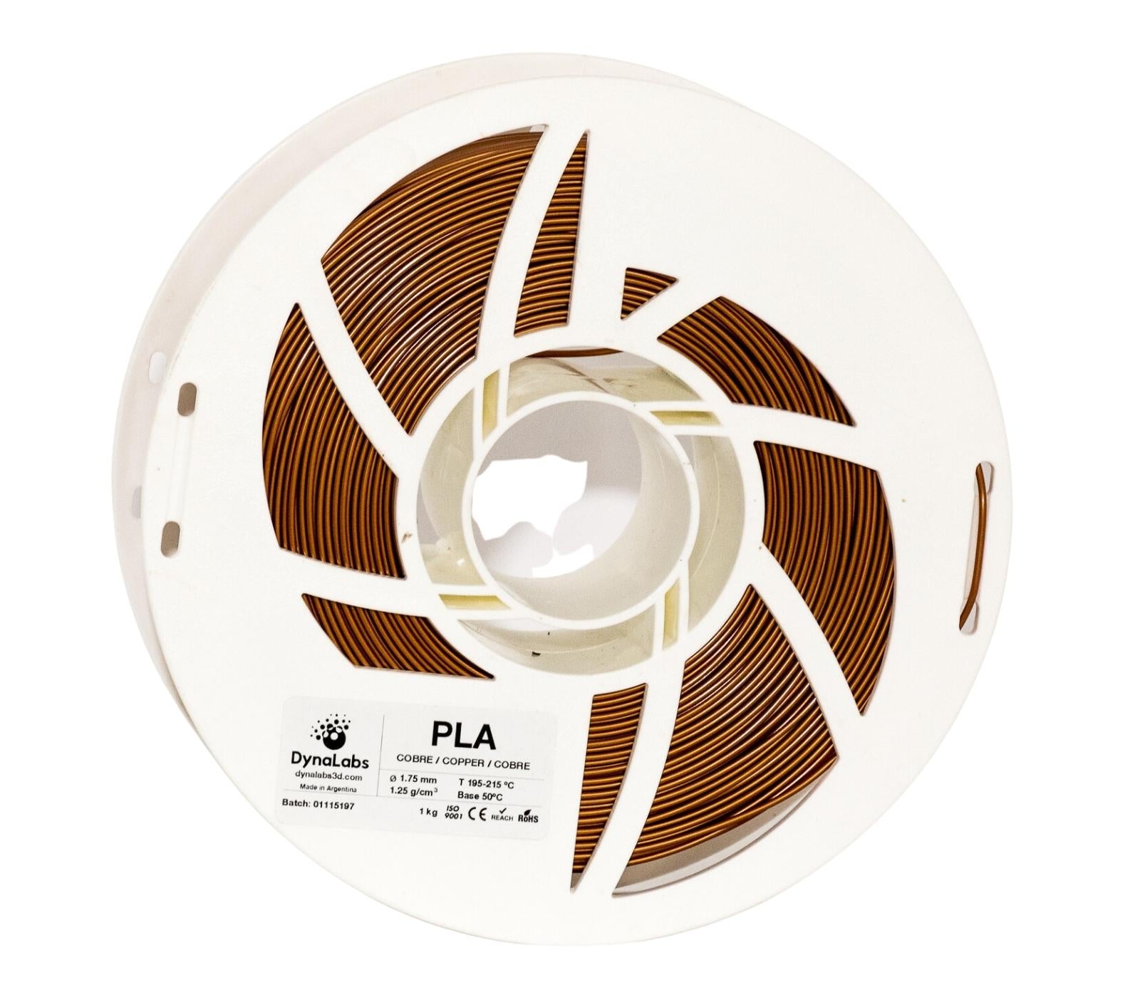 DYNALABS PLA BASIC FILAMENT COPPER 1.75 MM X 1 KG / 2.2 LBS