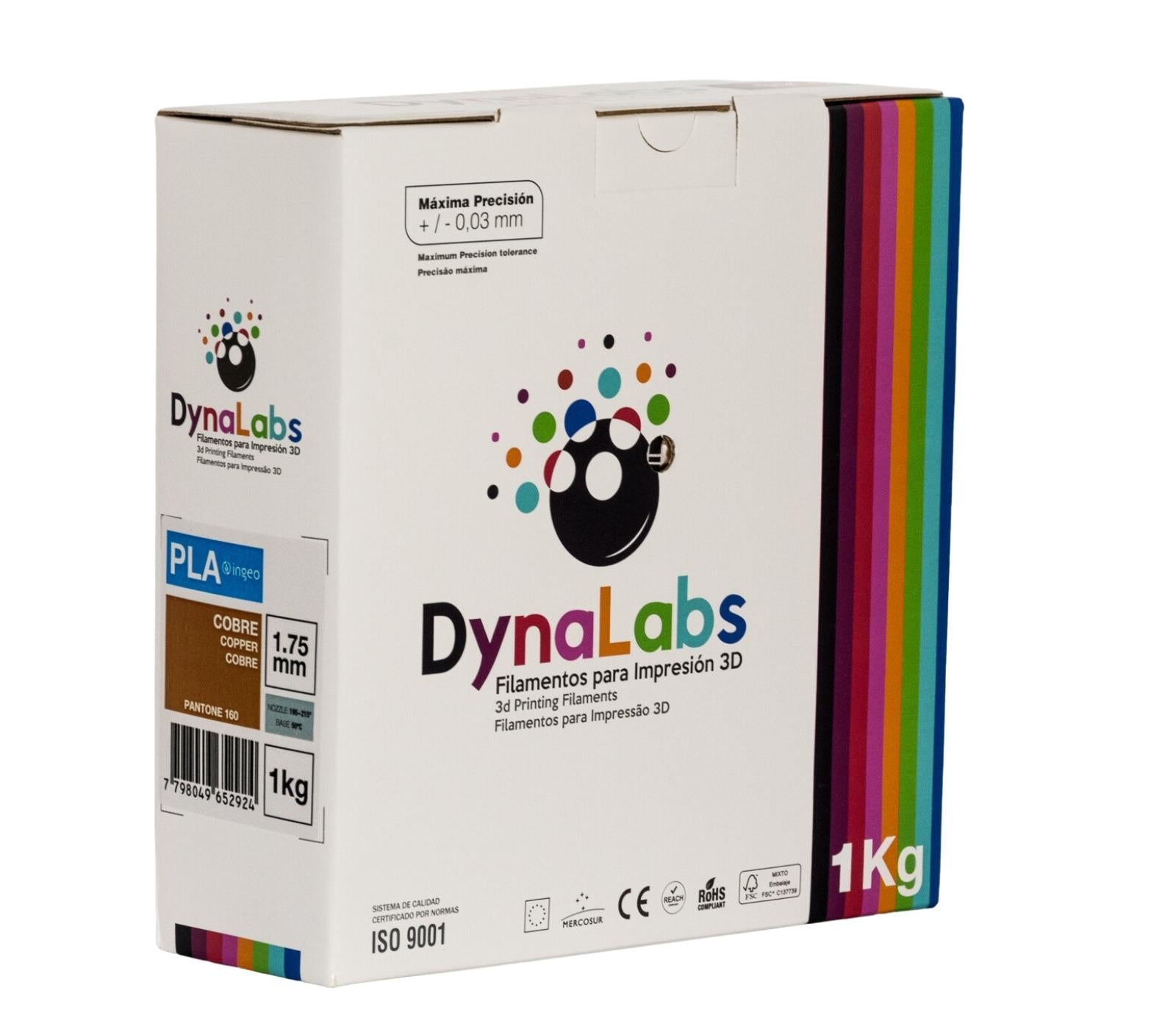 DYNALABS PLA BASIC FILAMENT COPPER 1.75 MM X 1 KG / 2.2 LBS