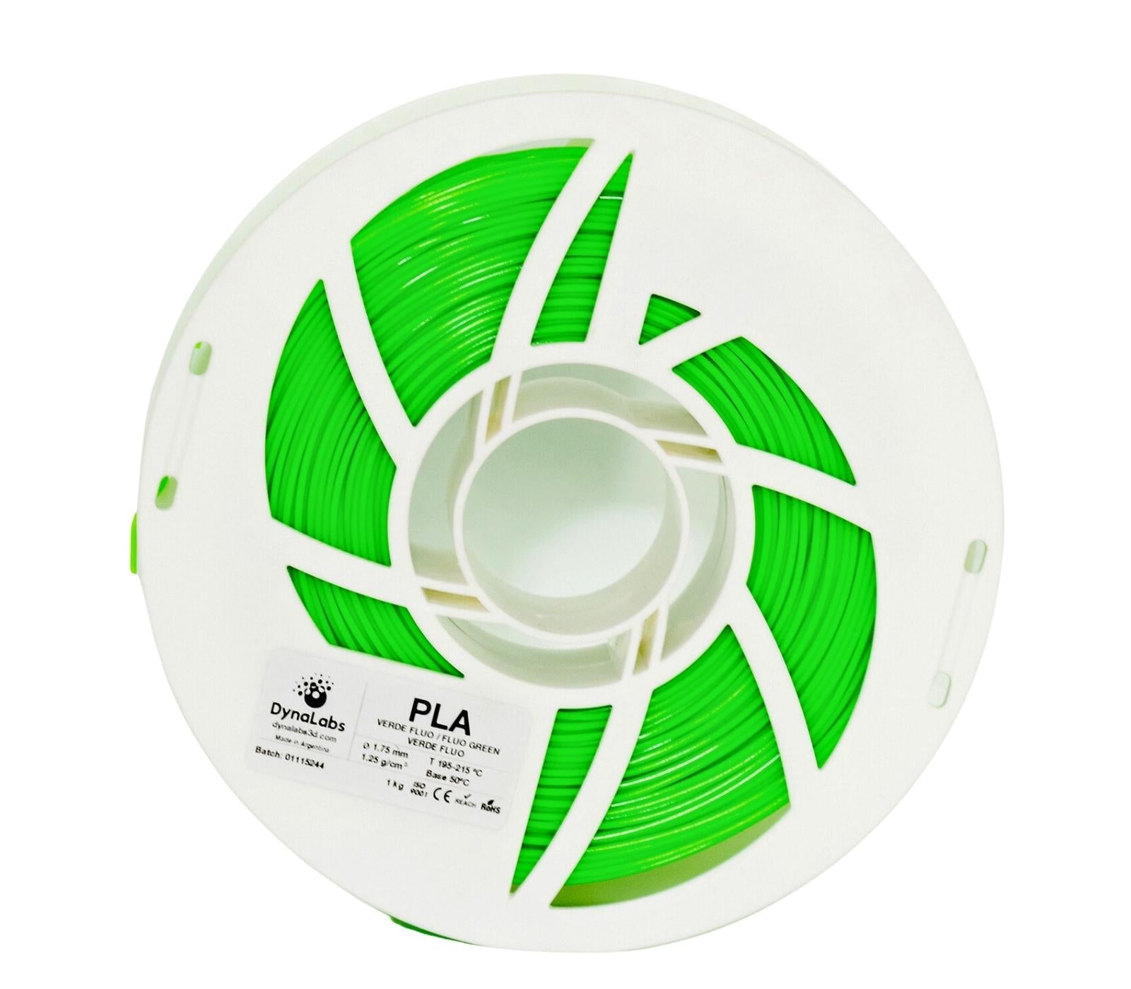 DYNALABS PLA BASIC FILAMENT FLUO GREEN 1.75 MM X 1 KG / 2.2 LBS