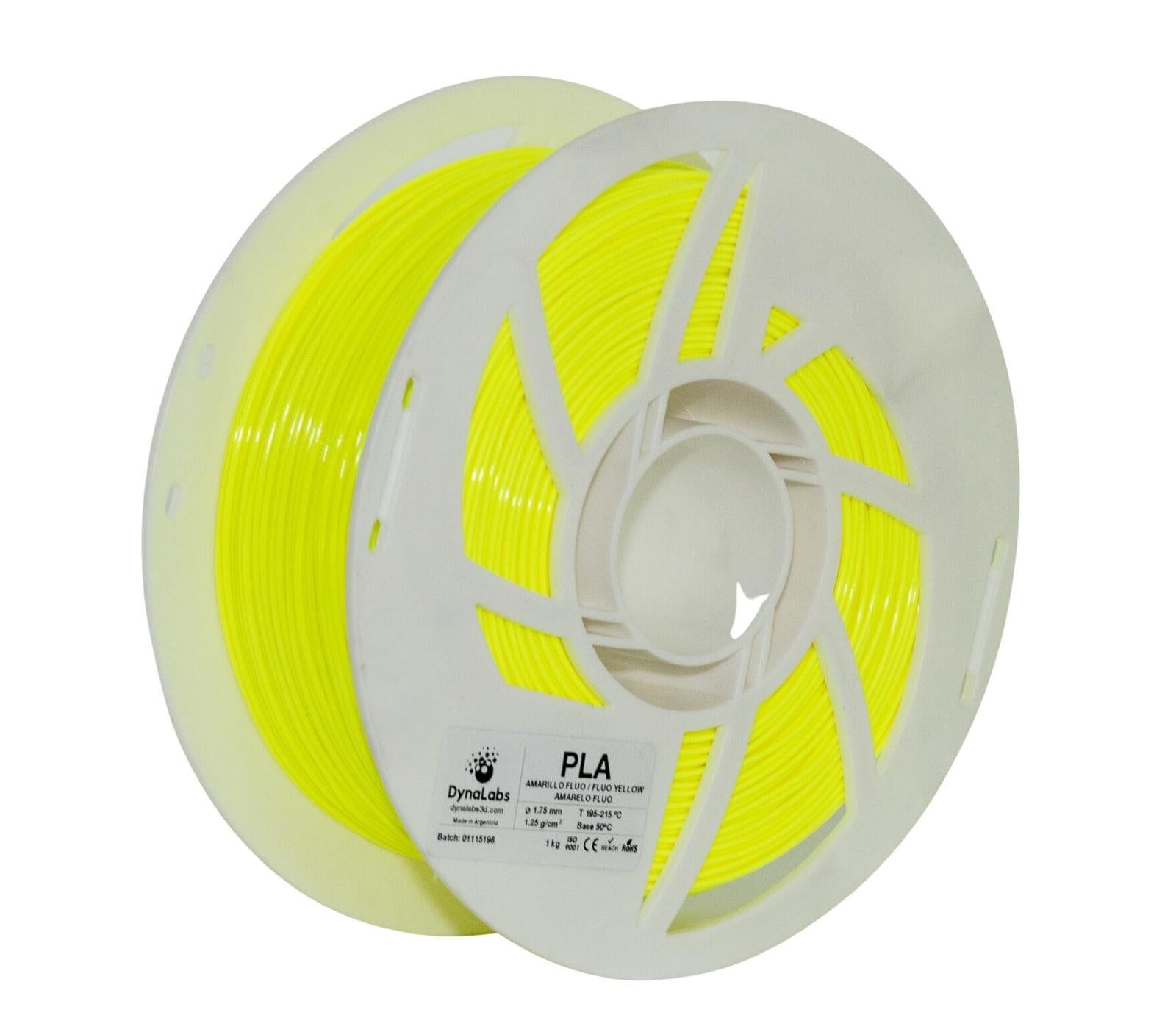 DYNALABS PLA BASIC FILAMENT FLUO YELLOW 1.75 MM X 1 KG / 2.2 LBS