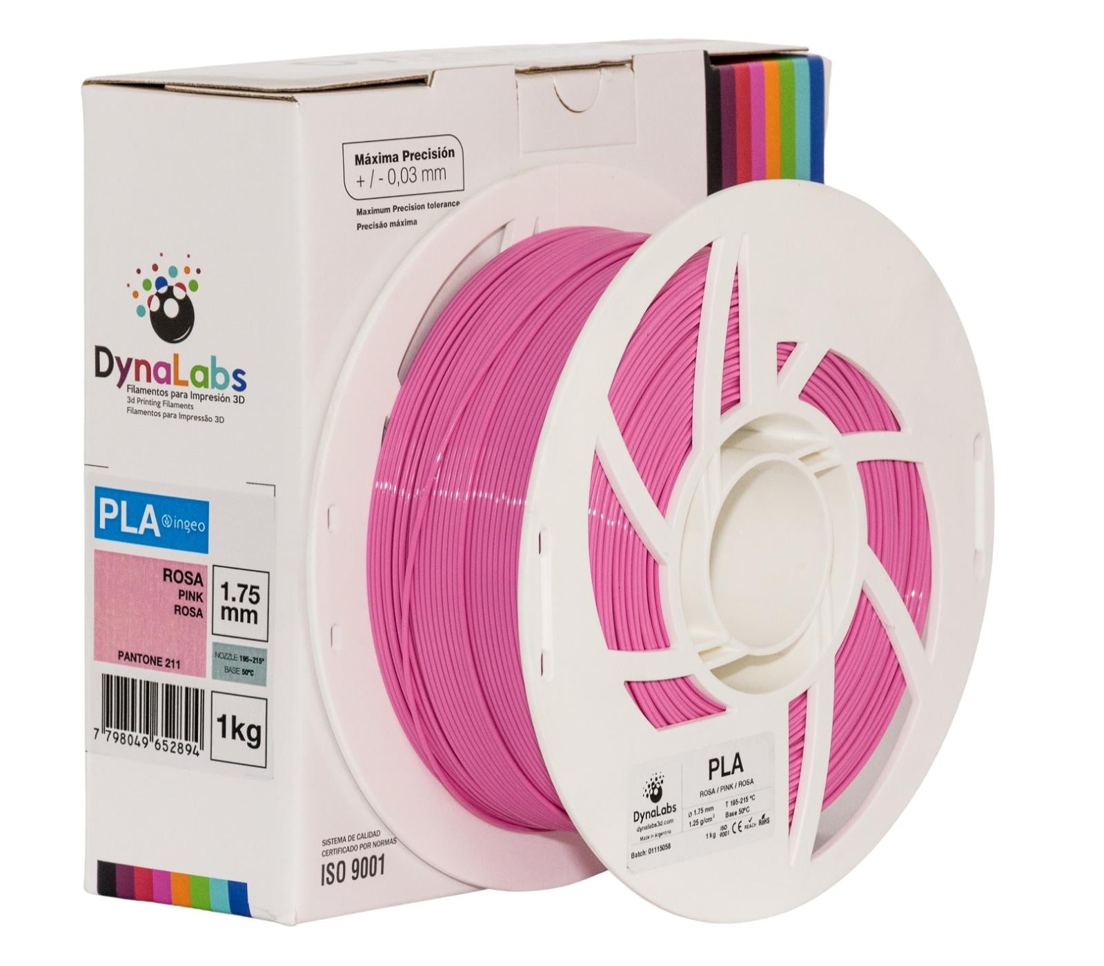 DYNALABS PLA BASIC FILAMENT ROSE 1.75 MM X 1 KG / 2.2 LBS