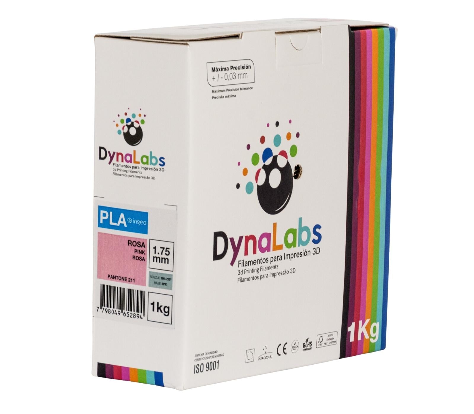 DYNALABS PLA BASIC FILAMENT ROSE 1.75 MM X 1 KG / 2.2 LBS