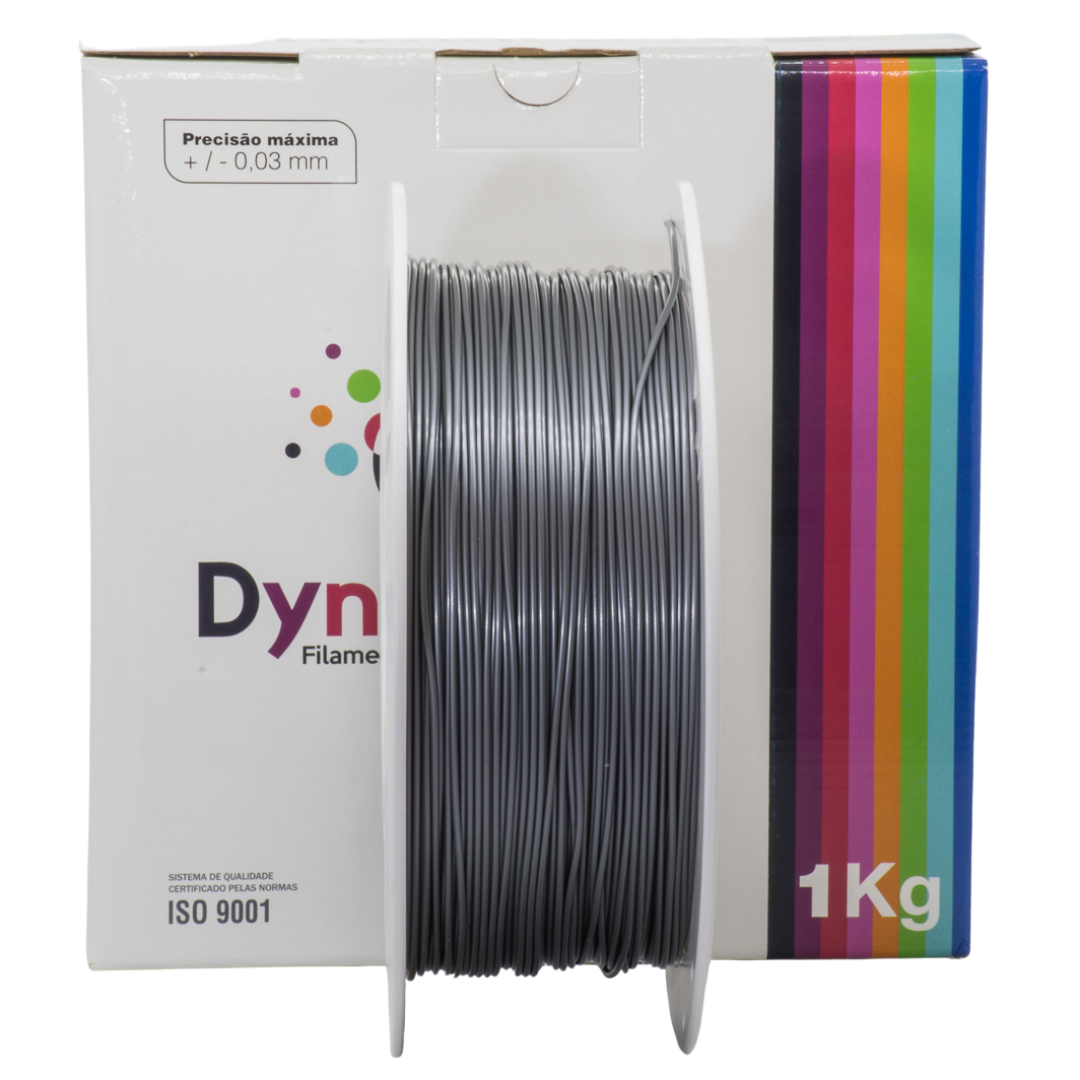 DYNALABS PLA BASIC FILAMENT SILVER GREY 1.75 MM X 1 KG / 2.2 LBS