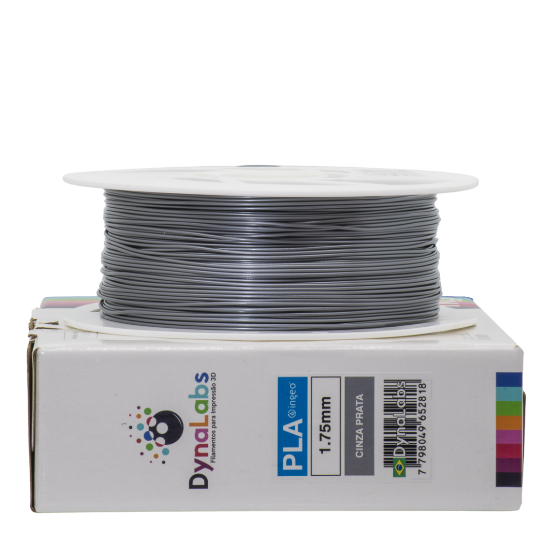DYNALABS PLA BASIC FILAMENT SILVER GREY 1.75 MM X 1 KG / 2.2 LBS
