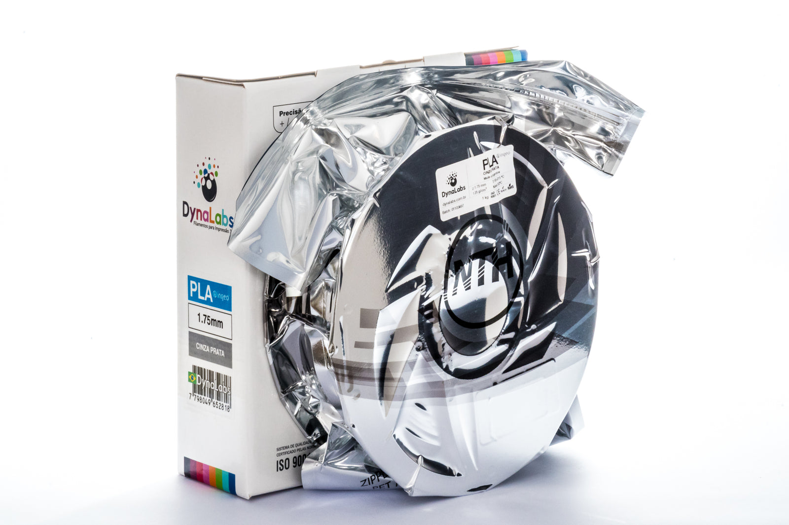 DYNALABS PLA BASIC FILAMENT SILVER GREY 1.75 MM X 1 KG / 2.2 LBS