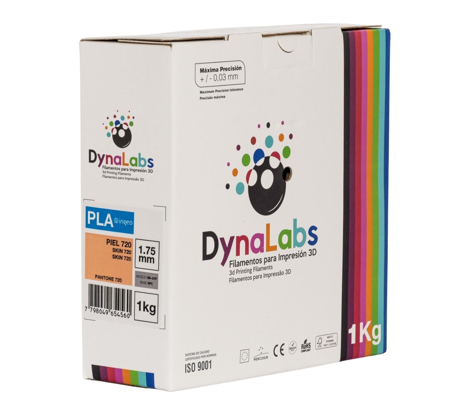 DYNALABS PLA BASIC FILAMENT SKIN-720 1.75 MM X 1 KG / 2.2 LBS