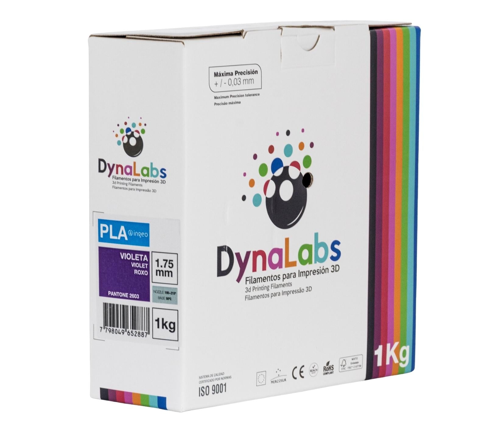 DYNALABS PLA BASIC FILAMENT VIOLET 1.75 MM X 1 KG / 2.2 LBS