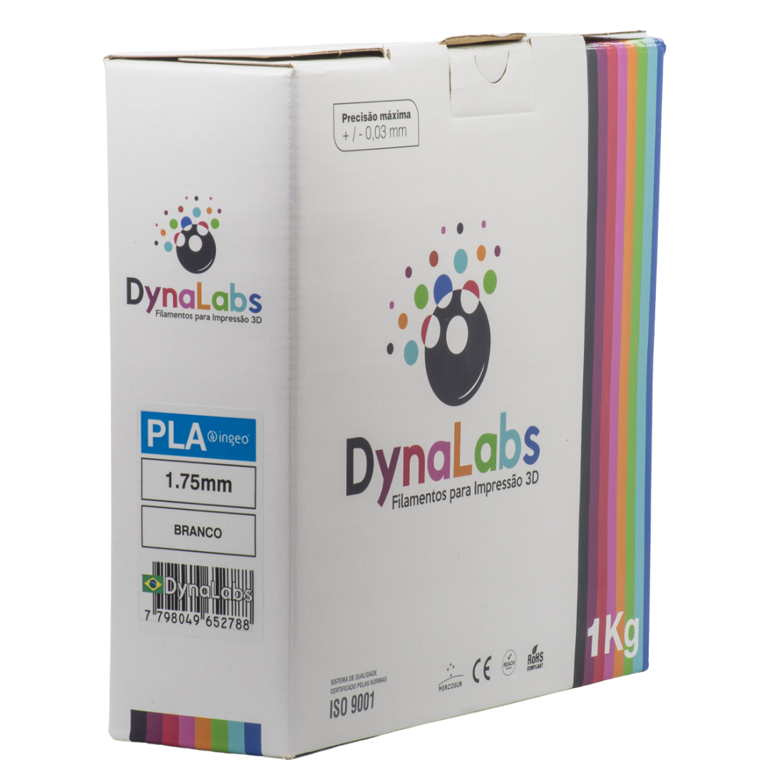 DYNALABS PLA BASIC FILAMENT WHITE 1.75 MM X 1 KG / 2.2 LBS
