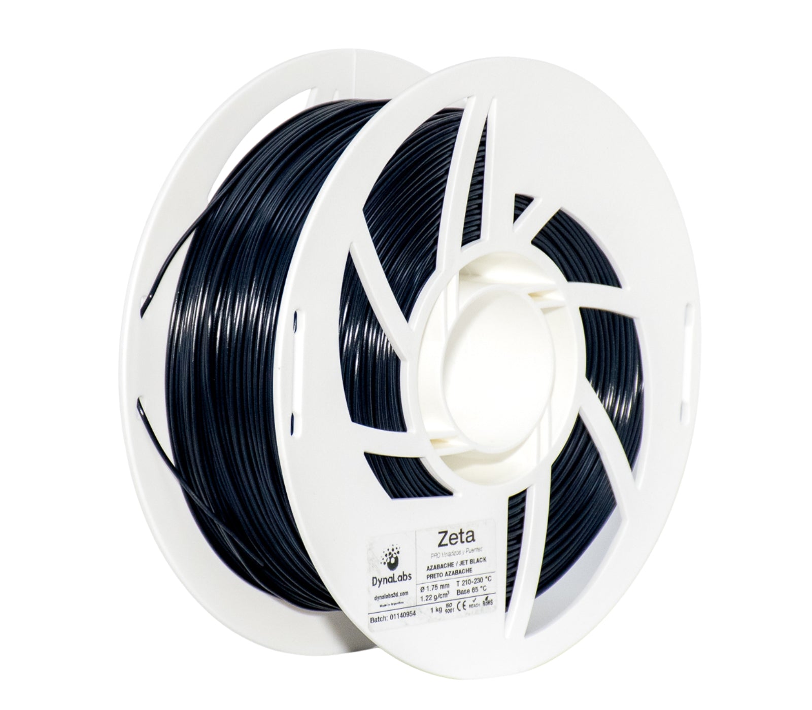DYNALABS PLA ZETA FILAMENT JET BLACK 1.75 MM X 1 KG / 2.2 LBS