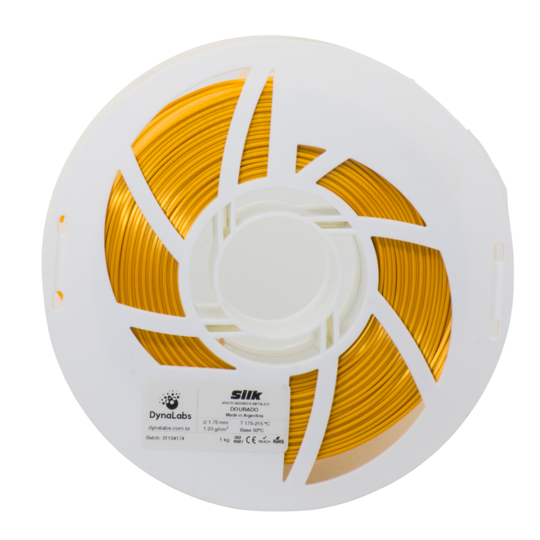 DYNALABS PLA SILK FILAMENT GOLD 1.75 MM X 1 KG / 2.2 LBS
