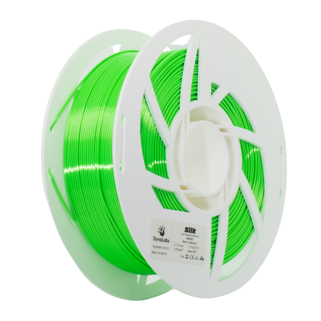DYNALABS PLA SILK FILAMENT GREEN 1.75 MM X 1 KG / 2.2 LBS