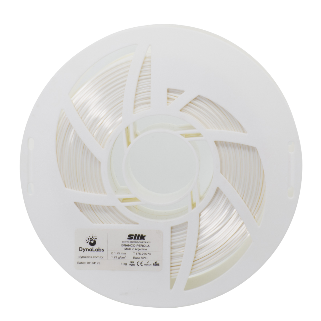 DYNALABS PLA SILK FILAMENT PEARL WHITE 1.75 MM X 1 KG / 2.2 LBS