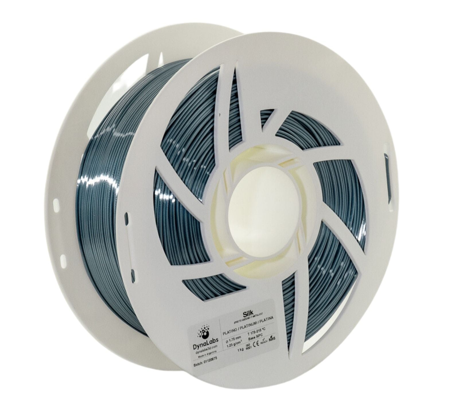 DYNALABS PLA SILK FILAMENT PLATINUM 1.75 MM X 1 KG / 2.2 LBS