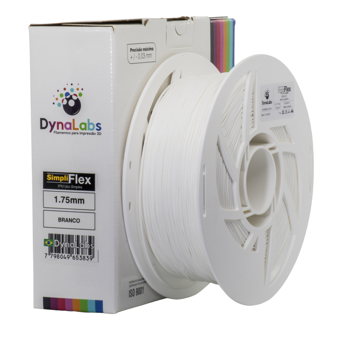 DYNALABS SIMPLIFLEX FILAMENT WHITE 1.75 MM X 1 KG / 2.2 LBS